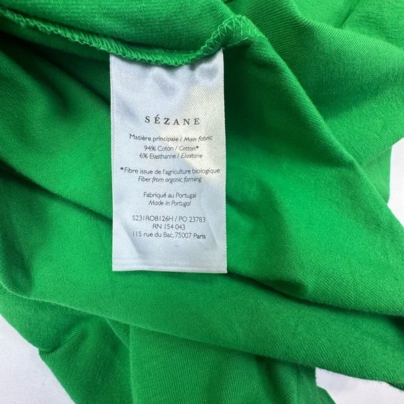 Sezane Chic Green Tie Front Mini Dress - Picture 10 of 11